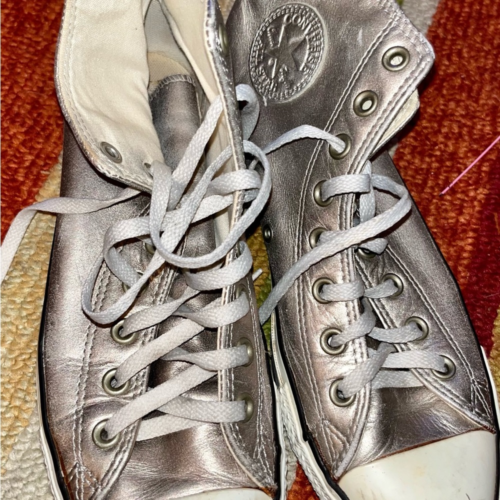gold leather converse chuck Taylor all stars men 8   10w